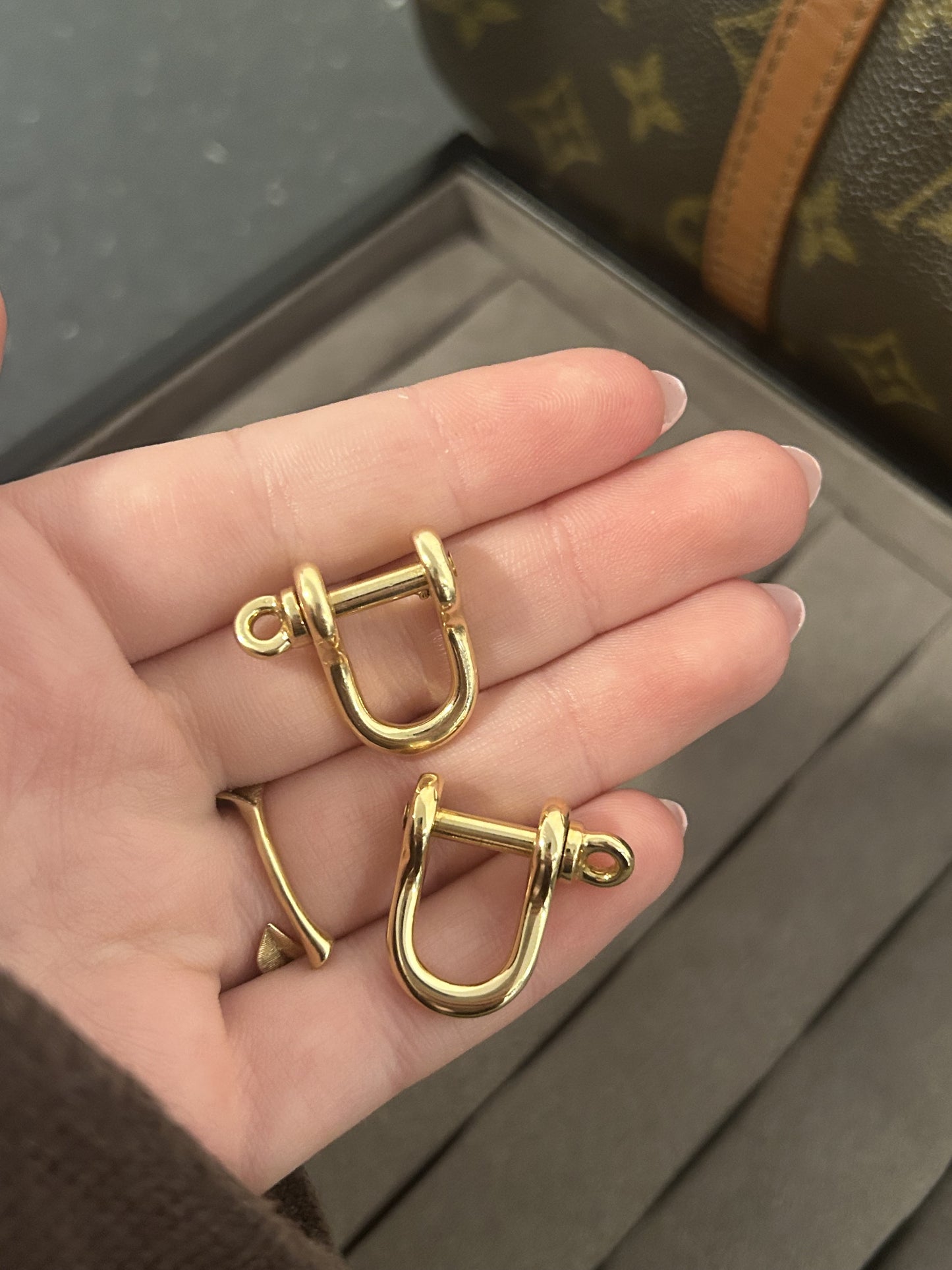 Sjækel manchetknapper 18 karat guld