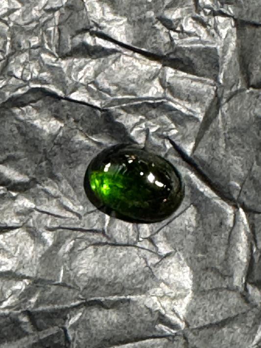 Mørkegrøn turmalin cabochon 💚 - Guldsmed Edens