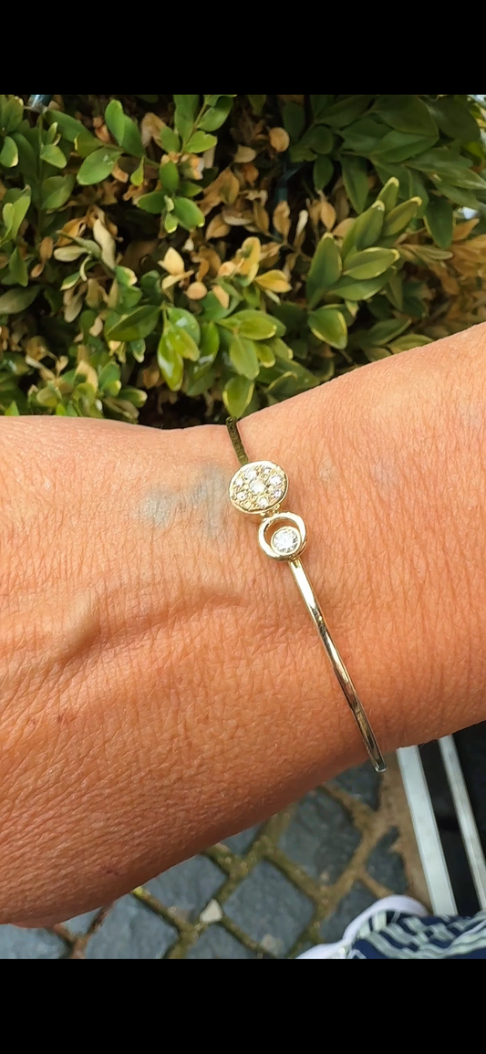 14 kt armring med diamanter - Guldsmed Edens