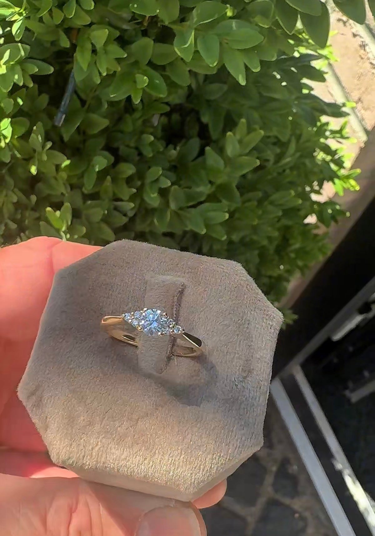 Frierring med 0,35 ct centersten, specialbestilling