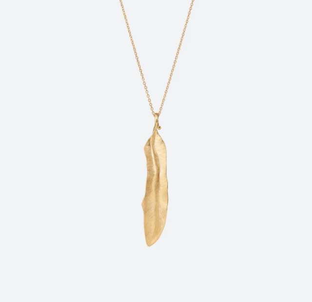 Ole Lynggaard - Leaves Vedhæng Guld - 6,5 cm - Guldsmed Edens