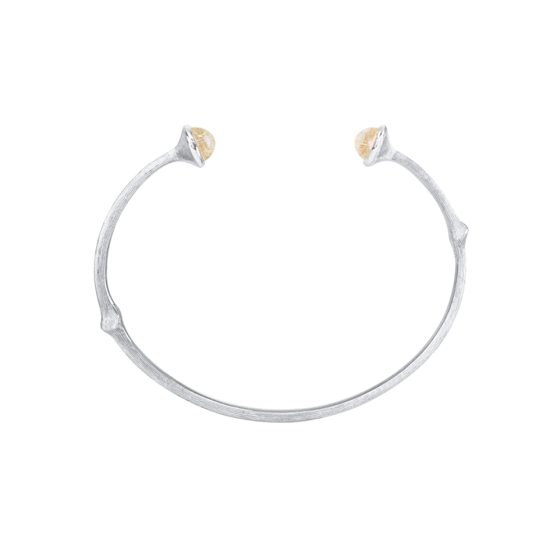 Ole Lynggaard - Nature armring - 18 kt. hvidguld med rutilkvarts - Guldsmed Edens