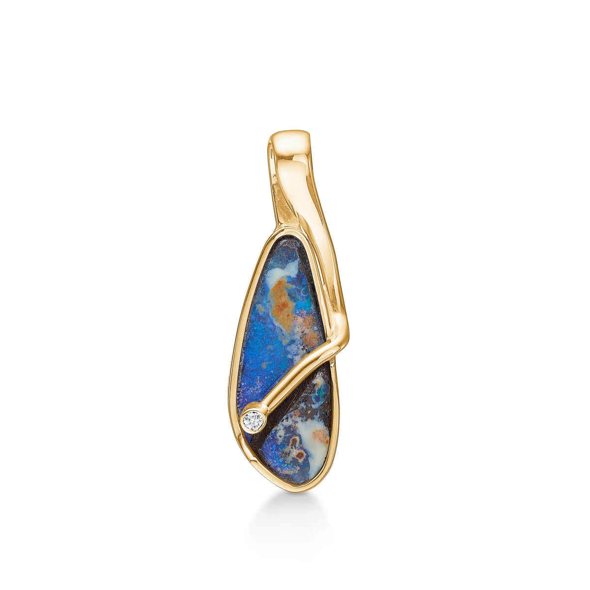 Vedhæng med opal og diamant