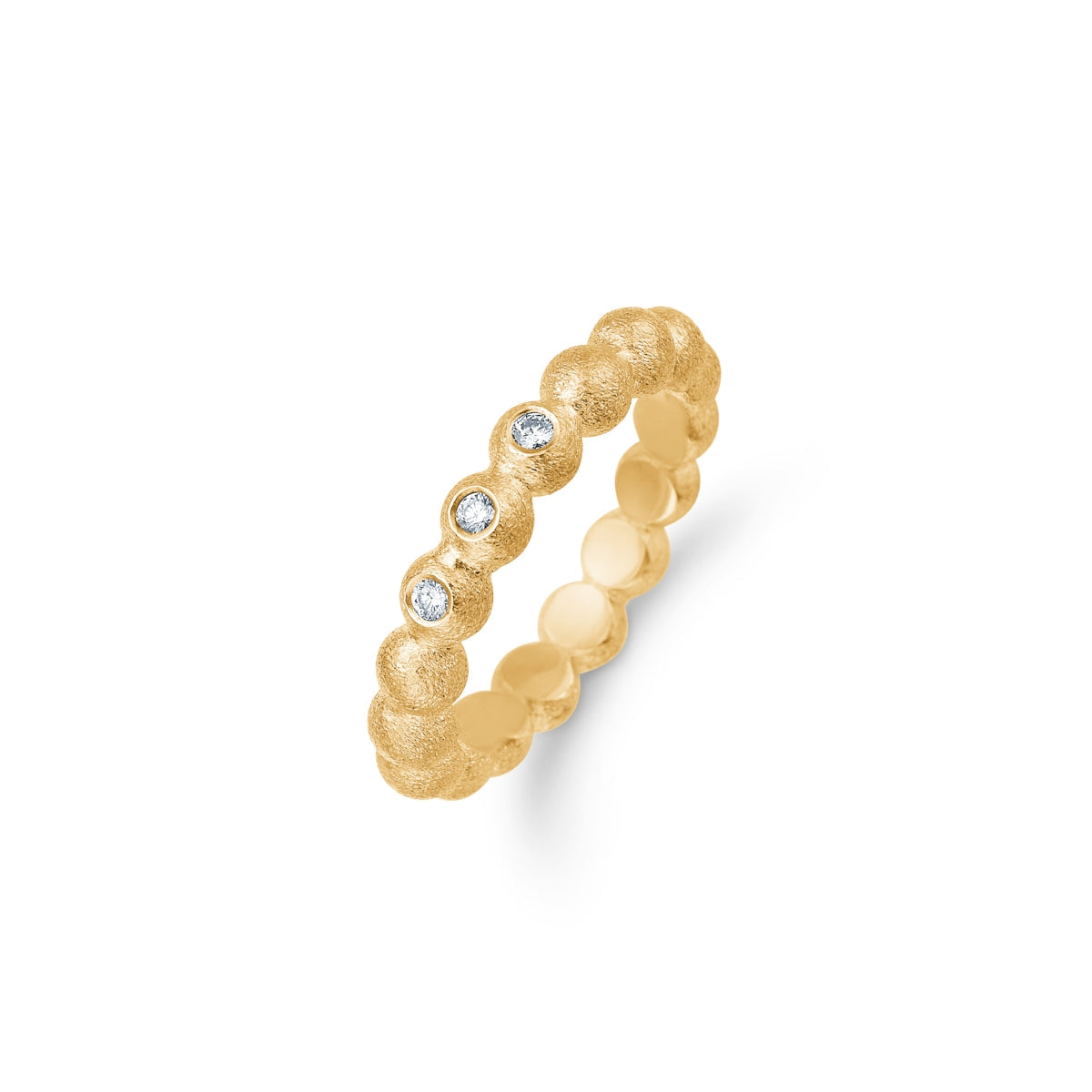 Bobbel ring med diamanter