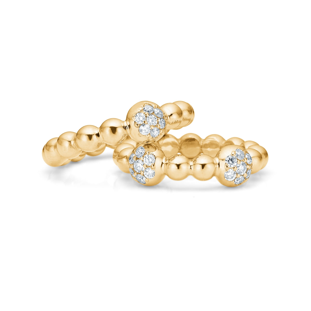 Bobbel ring med diamanter