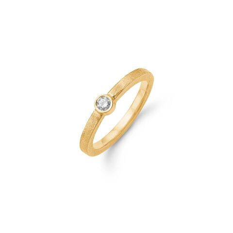 Guld ring med diamant - Guldsmed Edens