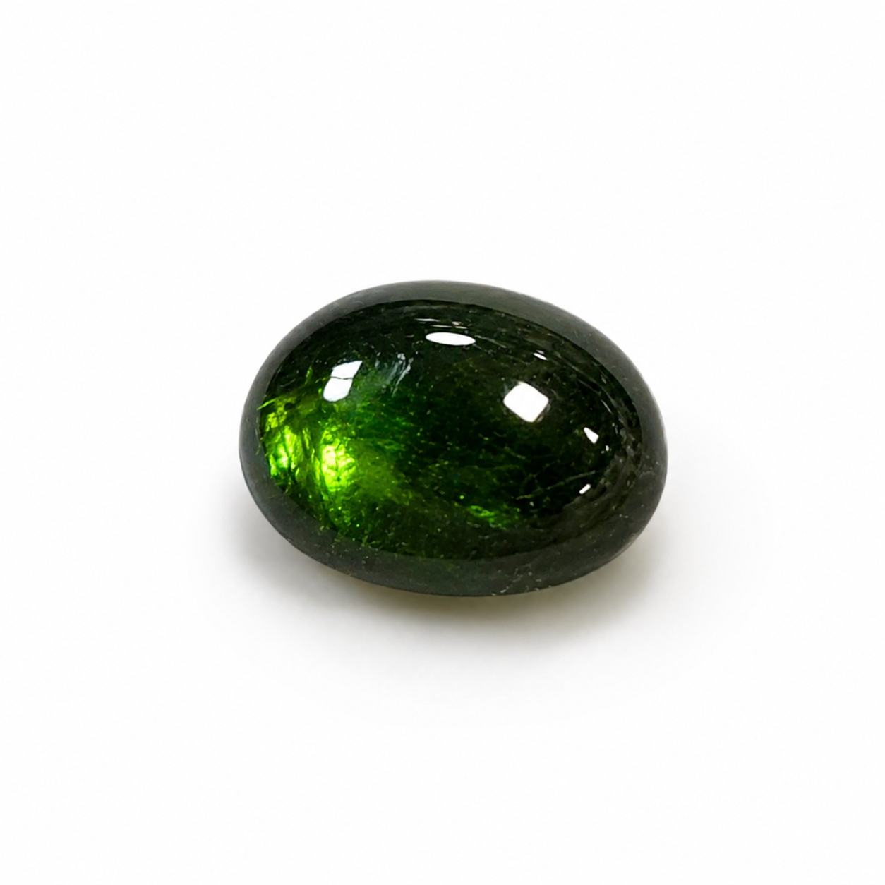 Mørkegrøn turmalin cabochon 💚 - Guldsmed Edens