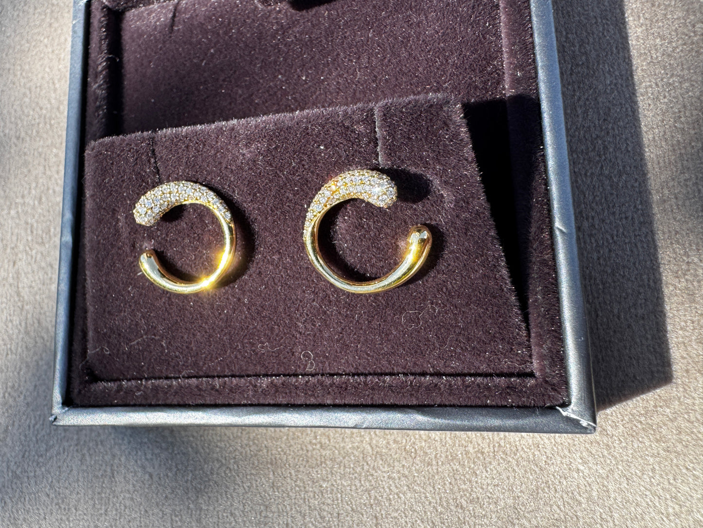 Vintage Georg Jensen Mercy Øreringe i 18 kt Guld med Brillanter - Guldsmed Edens