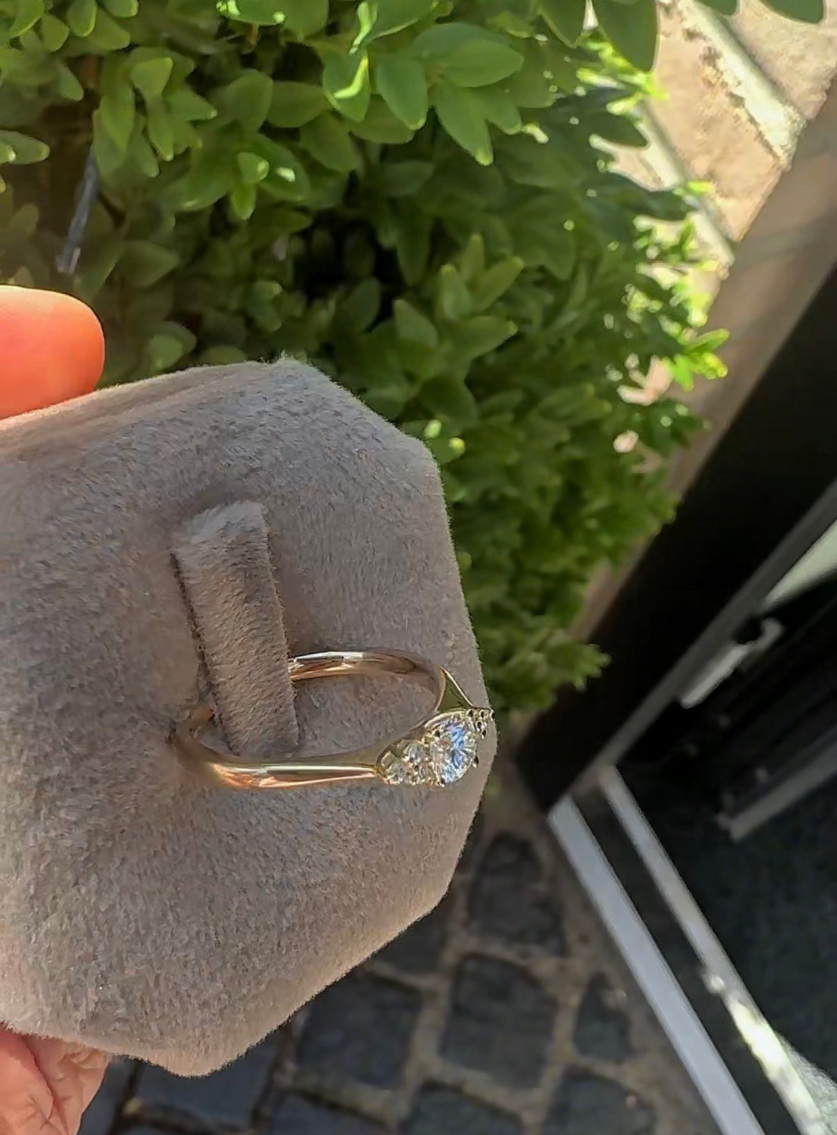 Frierring med 0,35 ct centersten, specialbestilling