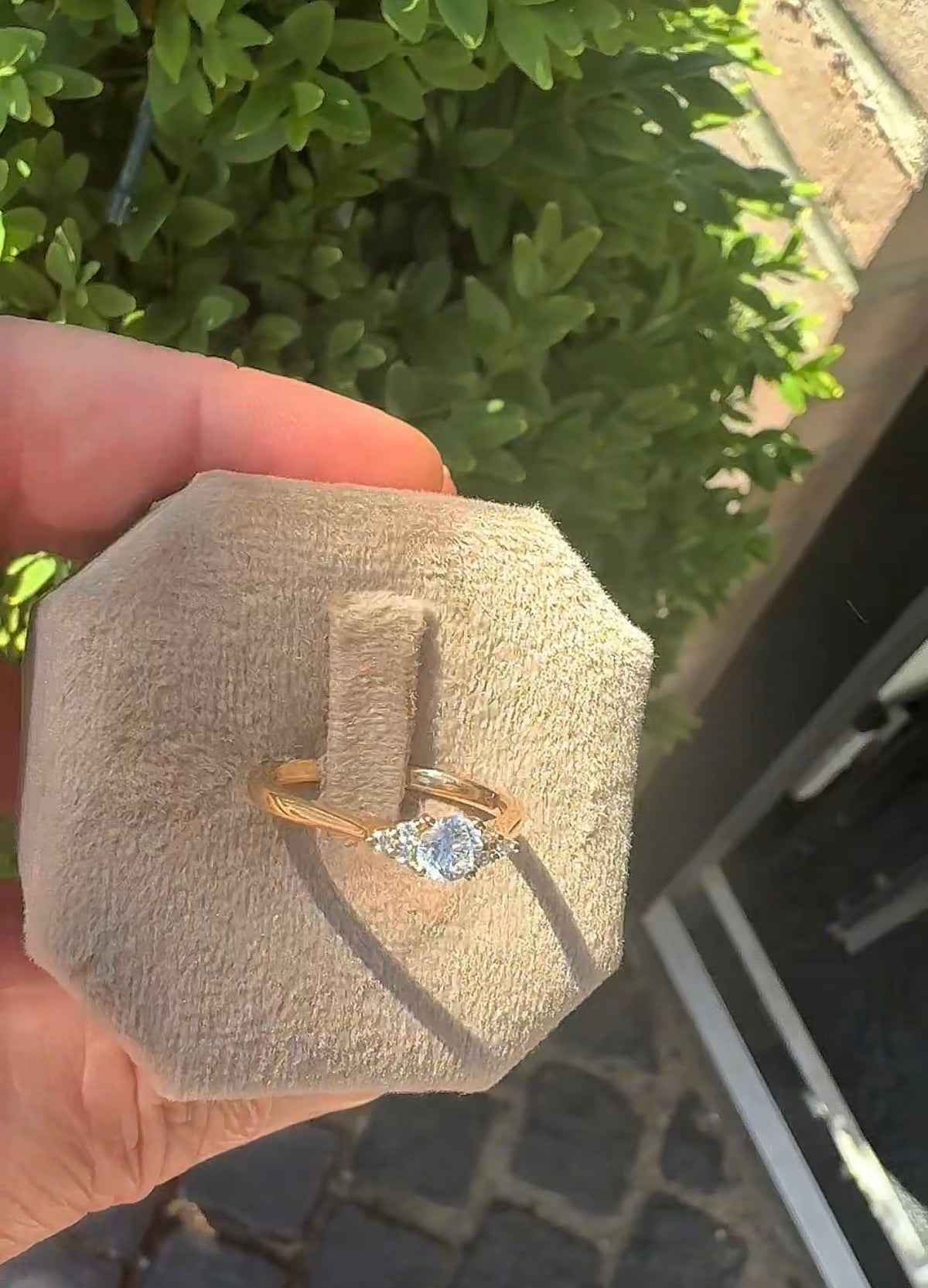 Frierring med 0,35 ct centersten, specialbestilling