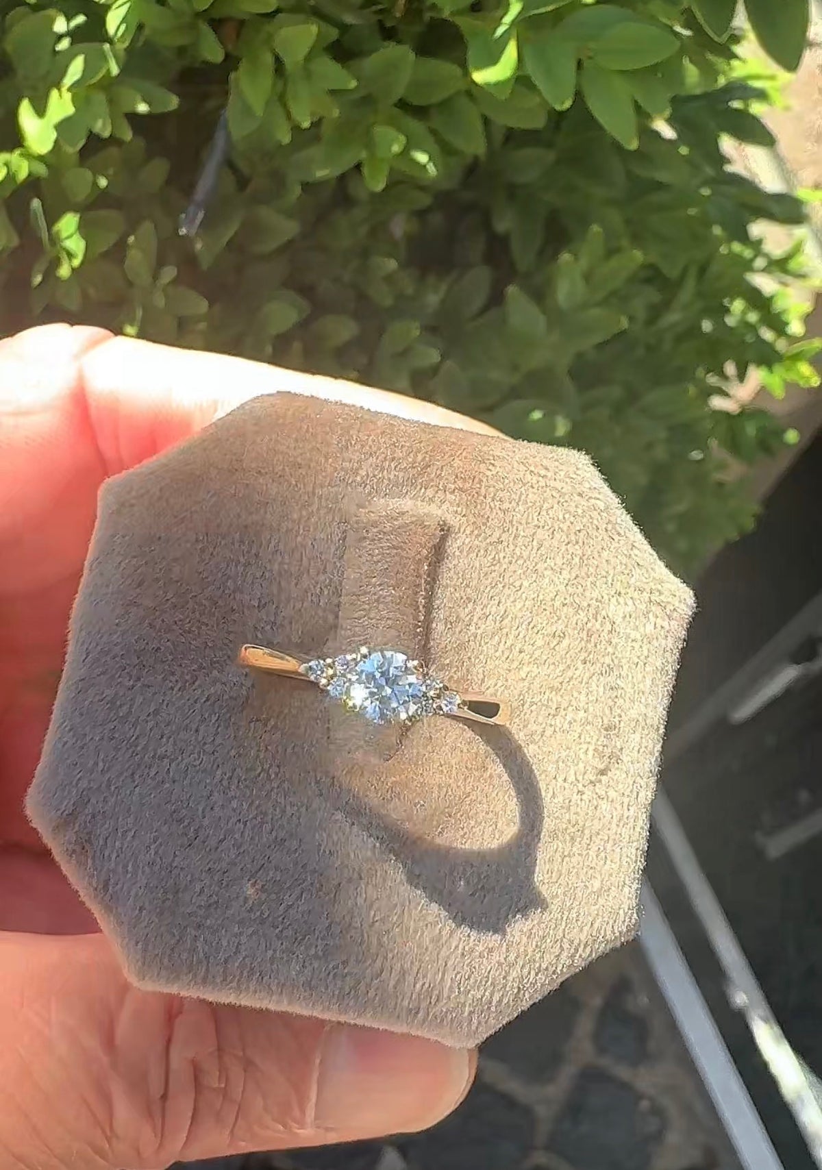 Frierring med 0,35 ct centersten, specialbestilling