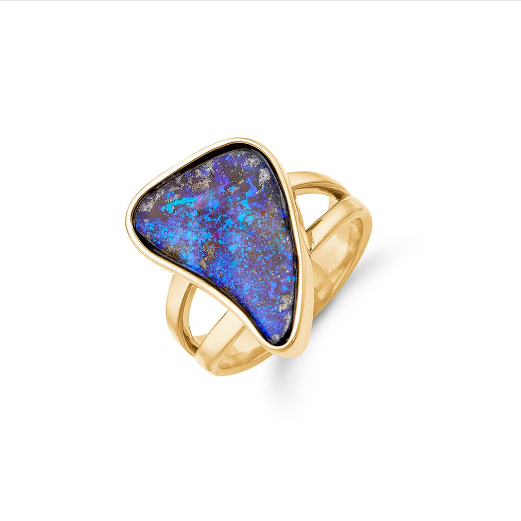 14 kt guldring med opal - Guldsmed Edens