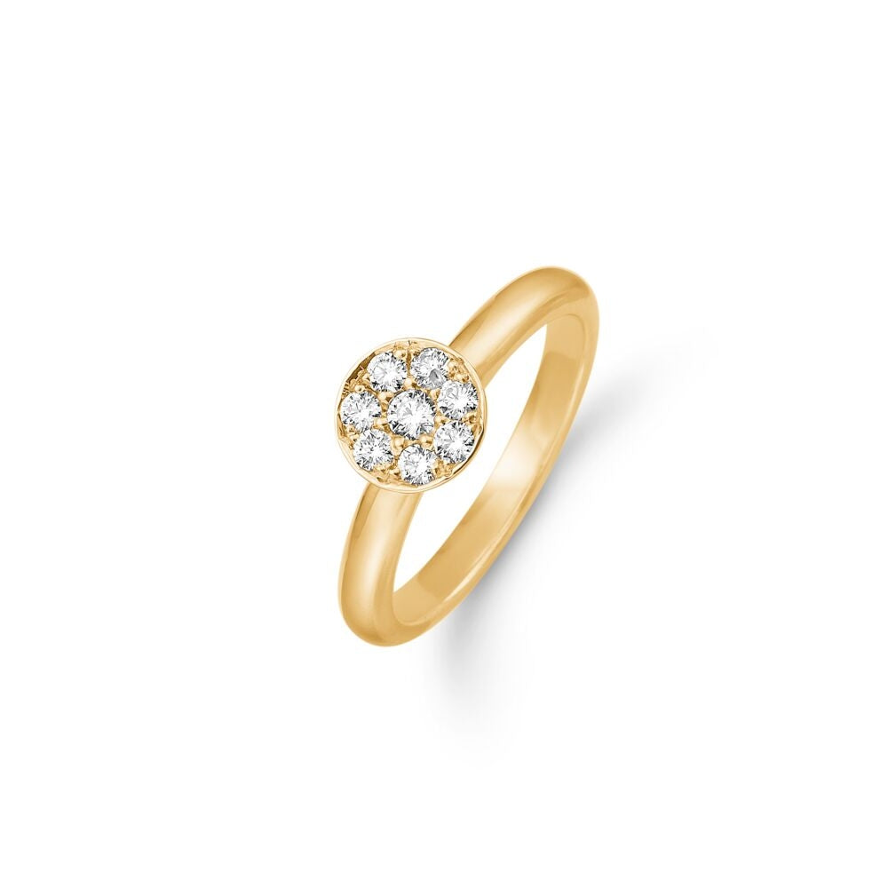 Guld ring med diamanter